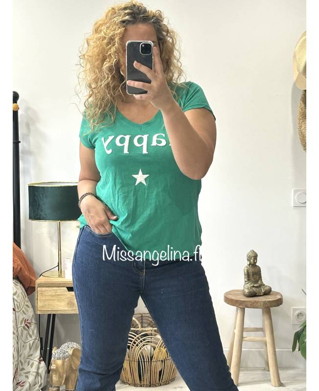 T-shirt Vintage Italie En Coton épais - Motif Graphique Fierté Italienne, Coupe Régulière