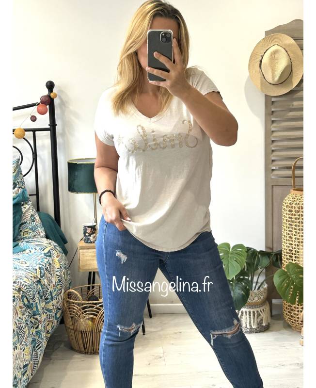 Totti T-Shirt - Pebble Beige – Blue de Gênes