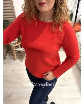 pull gaspard rouge sans couture