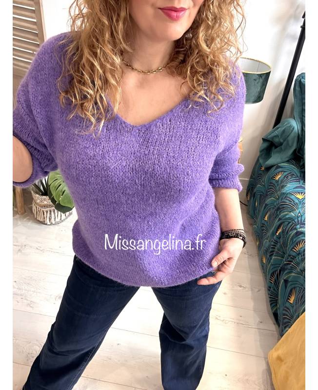 pull en grosses mailles toutes douces made in italy