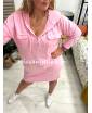 ROBE SWEAT EN COTON ROSE