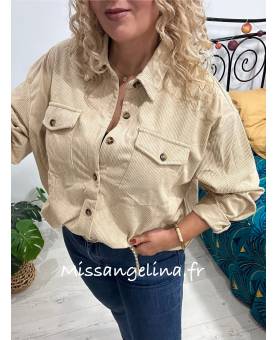 CHEMISE VELOURS CÔTELE...