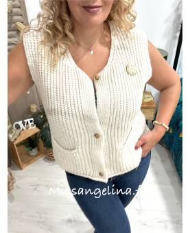 GILET EN MAILLE SANS...