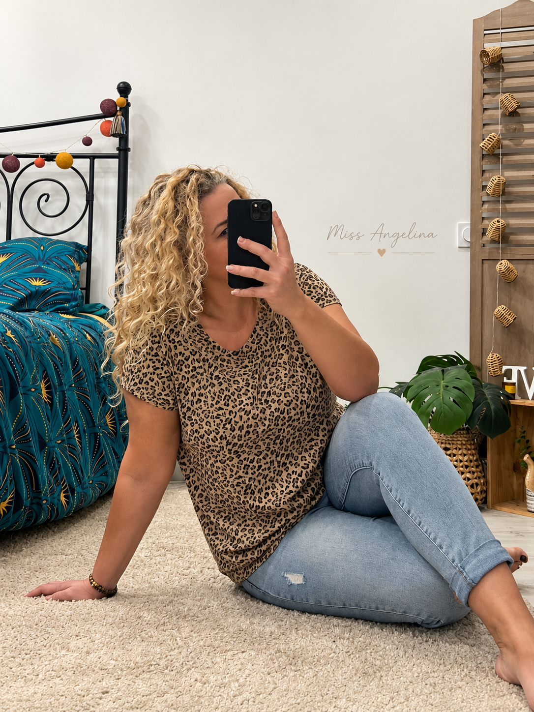 T-shirt léopard en coton – Taille unique