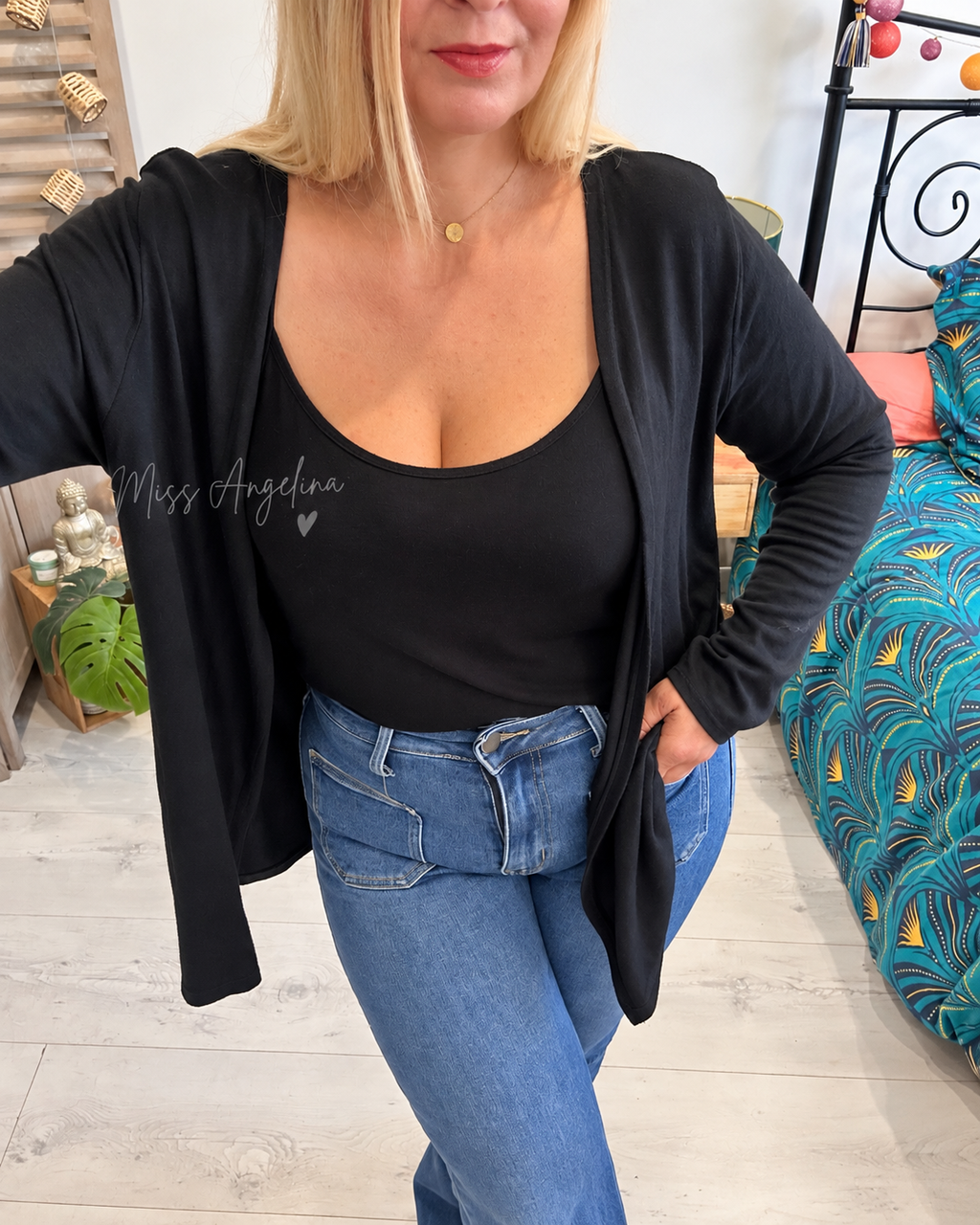 GILET SOUPLE NOIR – Taille unique